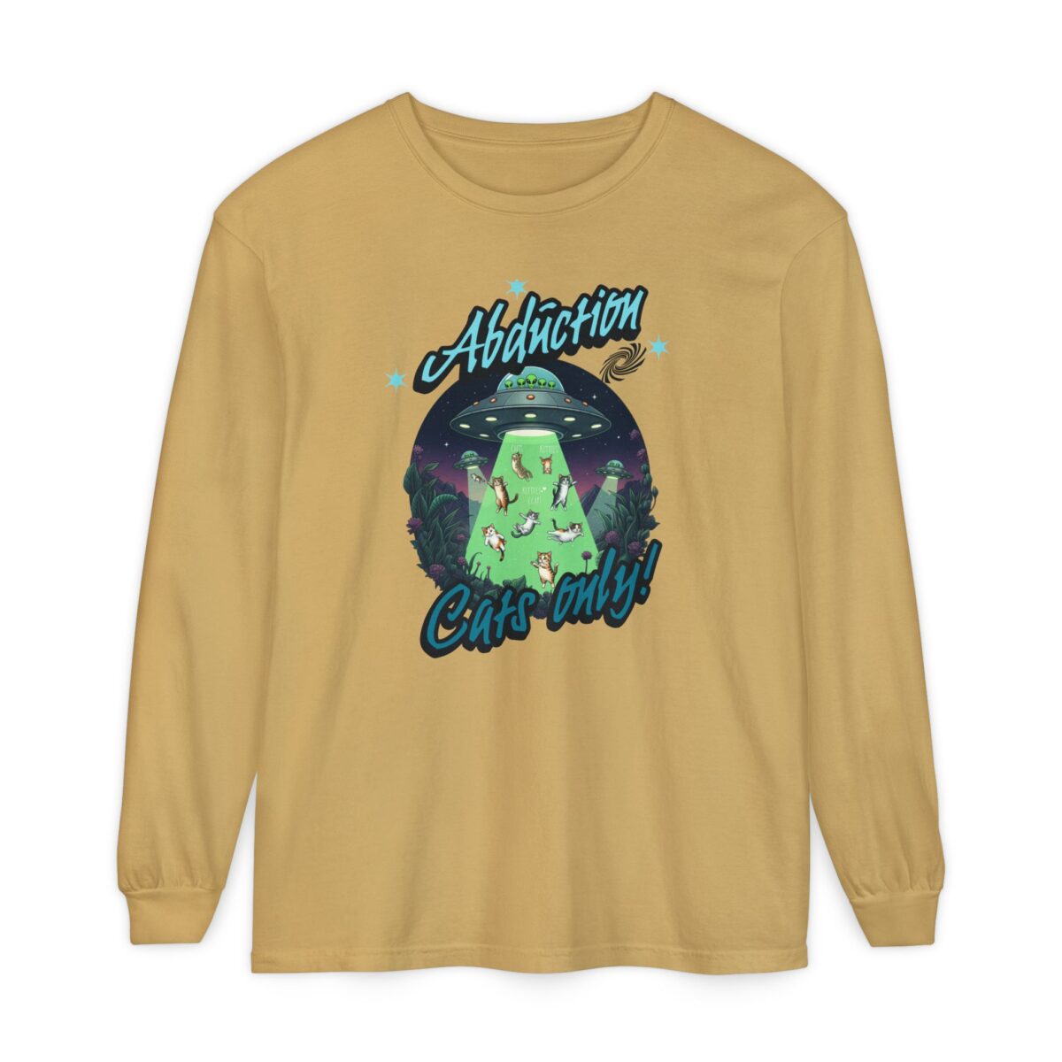 Abduction cats only! Unisex Garment-dyed Long Sleeve T-Shirt - Image 21