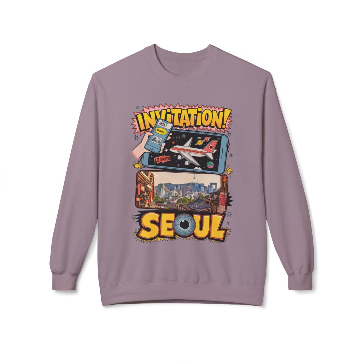 Invitation Seoul Unisex Midweight Softstyle Fleece Crewneck Sweatshirt - Image 41