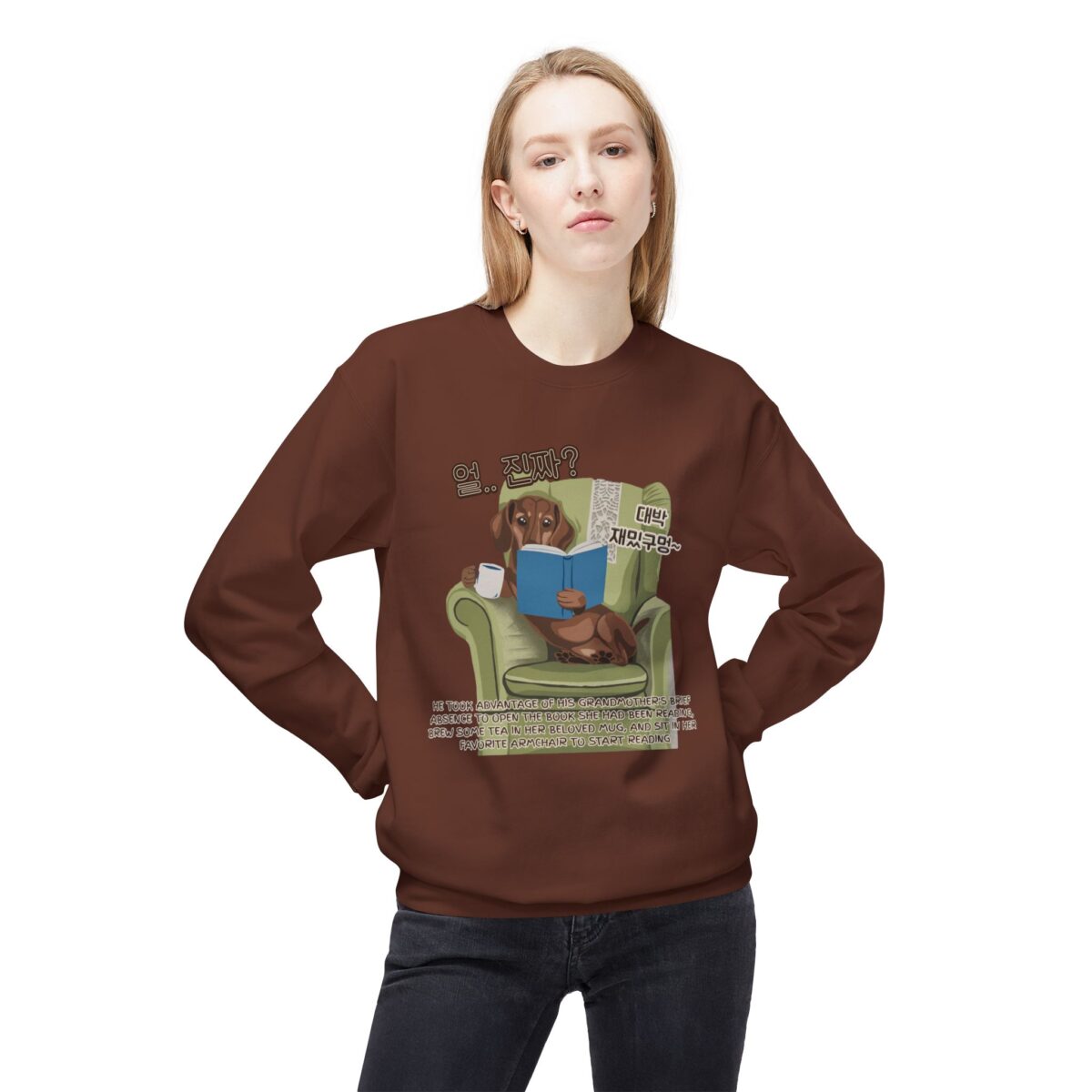 Seriously happy moment Unisex Midweight Softstyle Fleece Crewneck Sweatshirt - Image 7