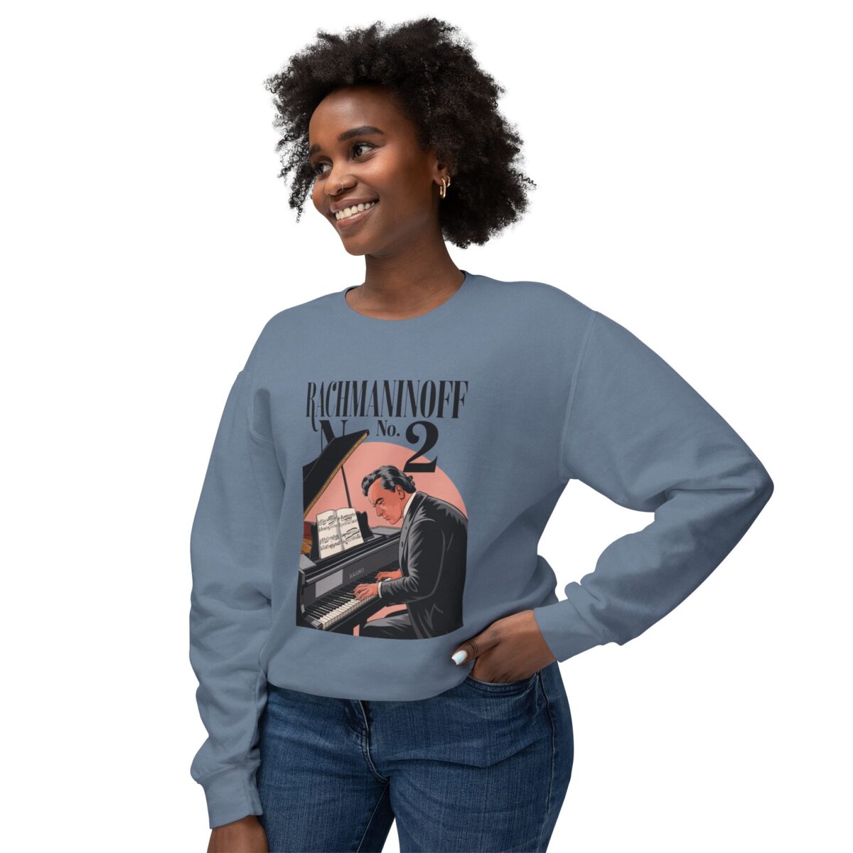 Rachmaninoff No. 2 Unisex Lightweight Crewneck Sweatshirt - Image 35