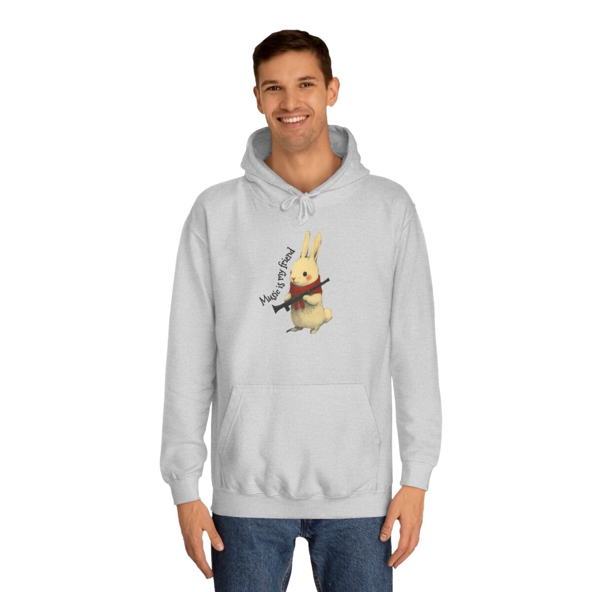 Music is my friend Unisex College Hoodie - Image 7