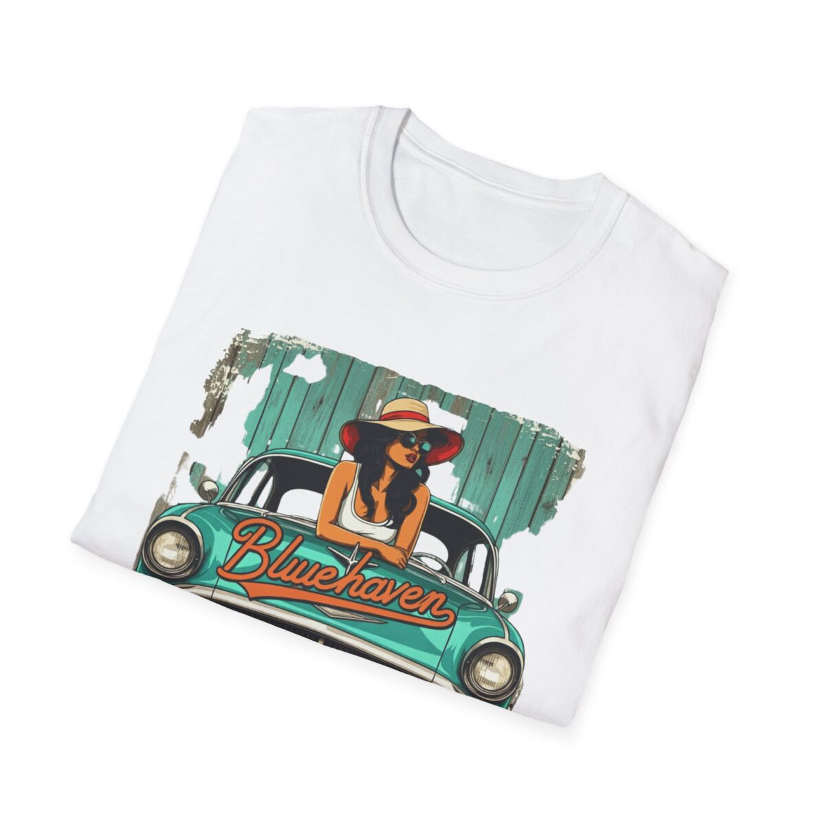 Blue haven Unisex Softstyle T-Shirt - Image 8