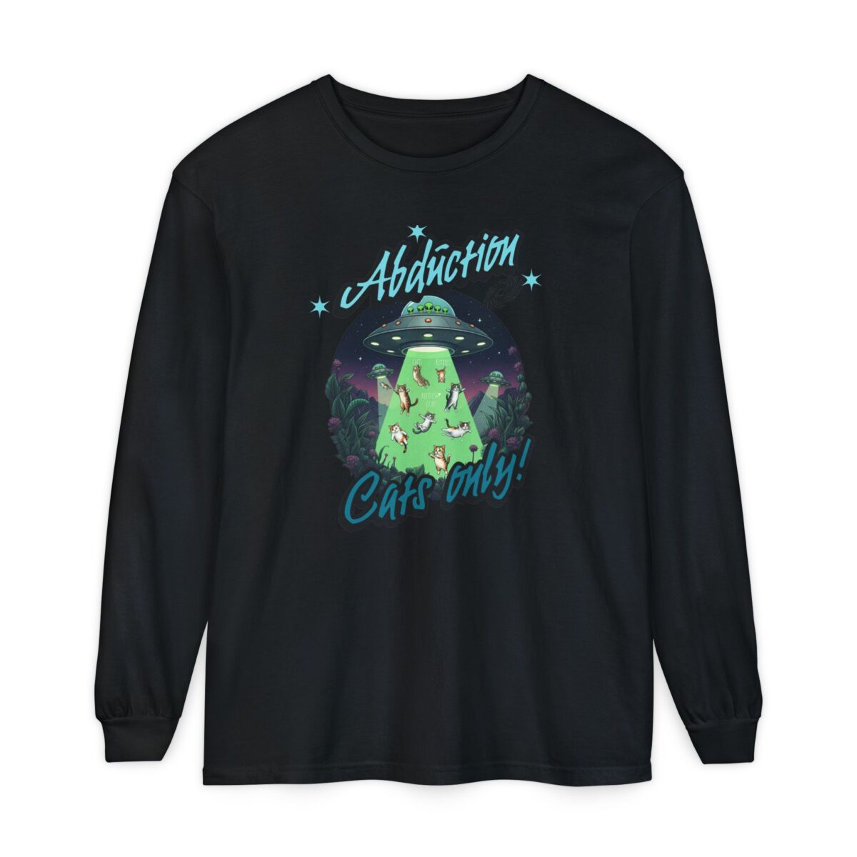 Abduction cats only! Unisex Garment-dyed Long Sleeve T-Shirt - Image 53