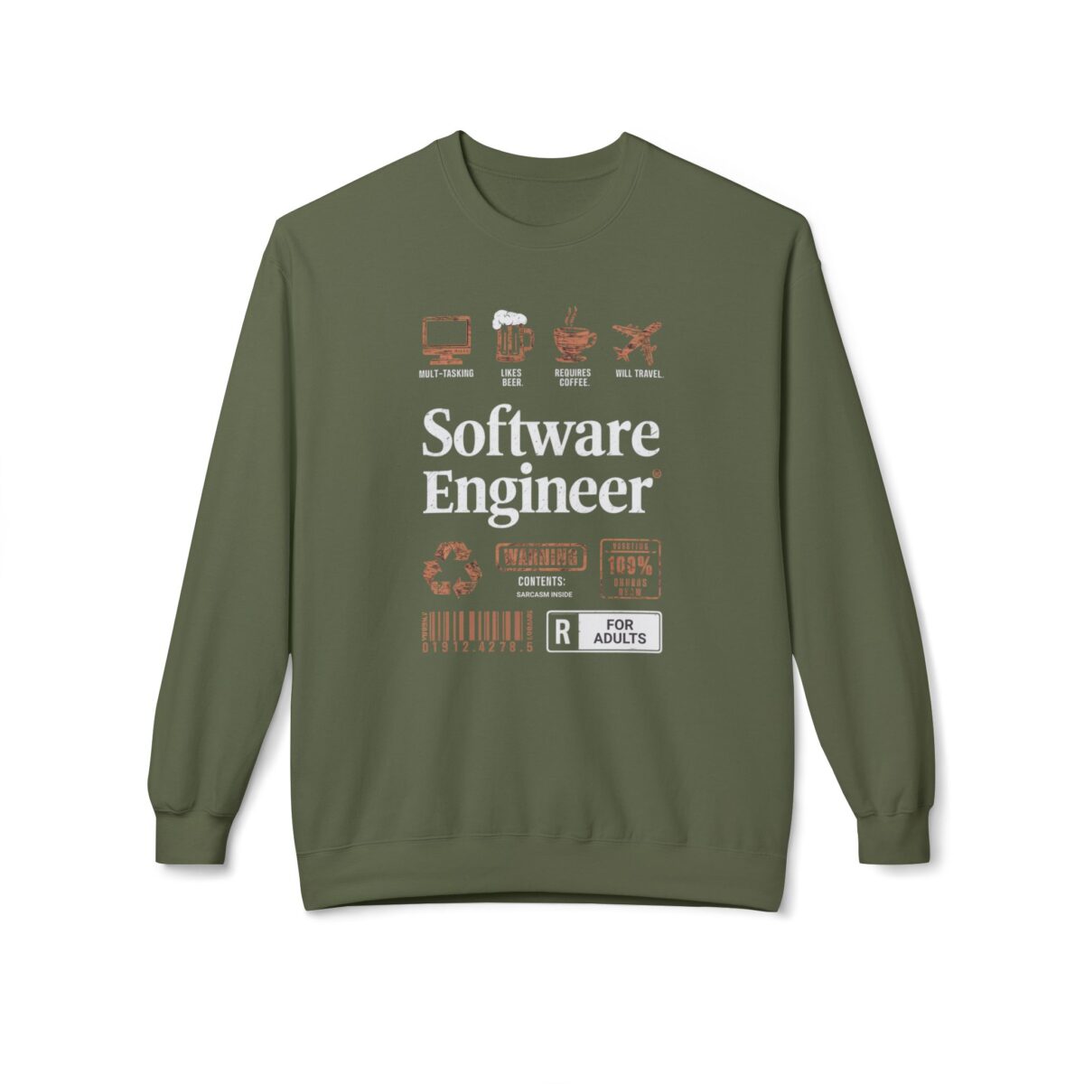 Software Engineer Unisex Midweight Softstyle Fleece Crewneck Sweatshirt - Image 13