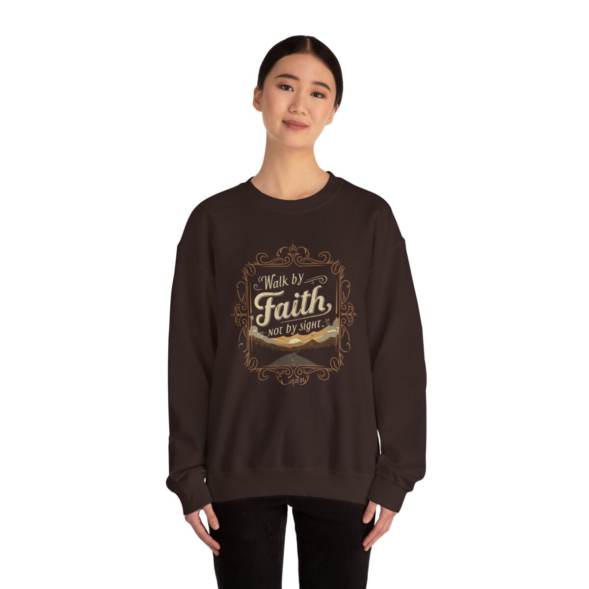 Walk by Faith Unisex Heavy Blend™ Crewneck Sweatshirt - Image 4