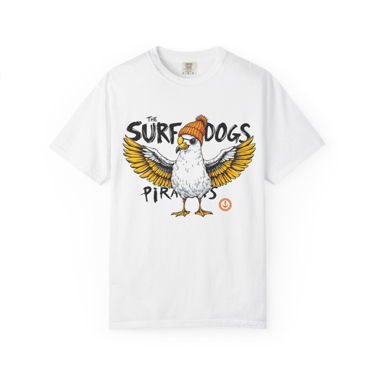 Surf Dogs Graphic T-Shirt for Animal Lovers - Unisex Garment-Dyed Tee