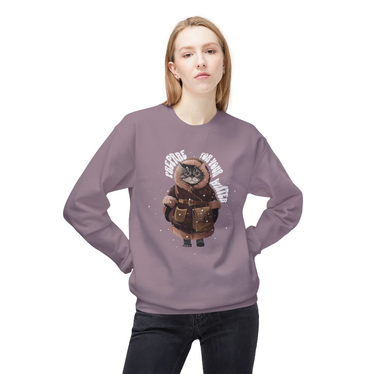 Prepare for your winter Unisex Midweight Softstyle Fleece Crewneck Sweatshirt - Image 3