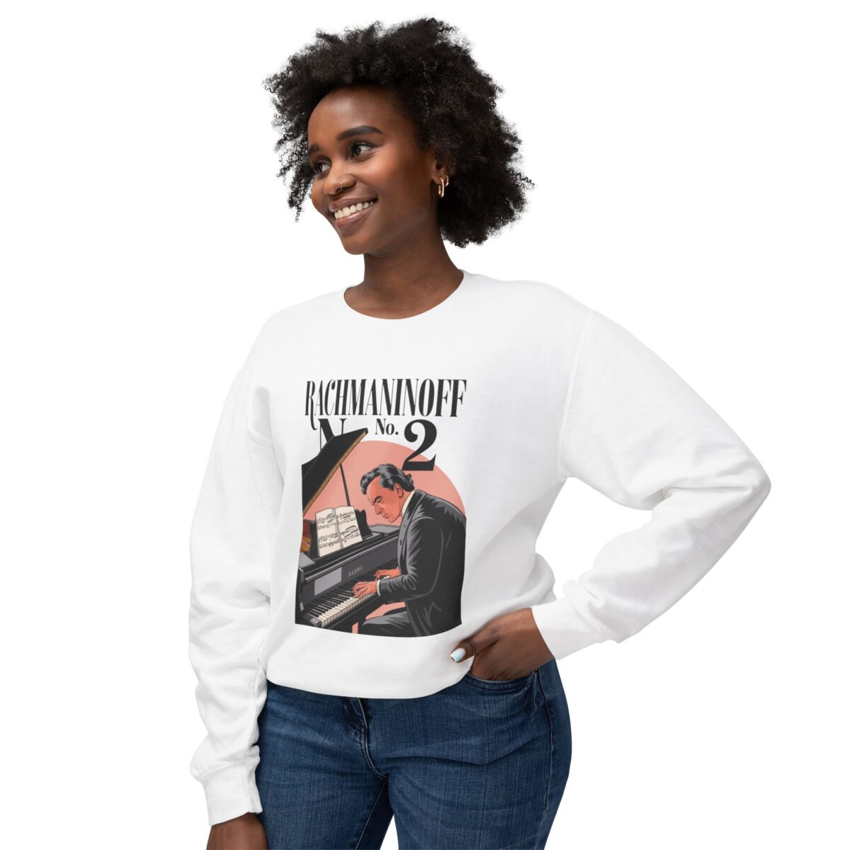 Rachmaninoff No. 2 Unisex Lightweight Crewneck Sweatshirt - Image 7