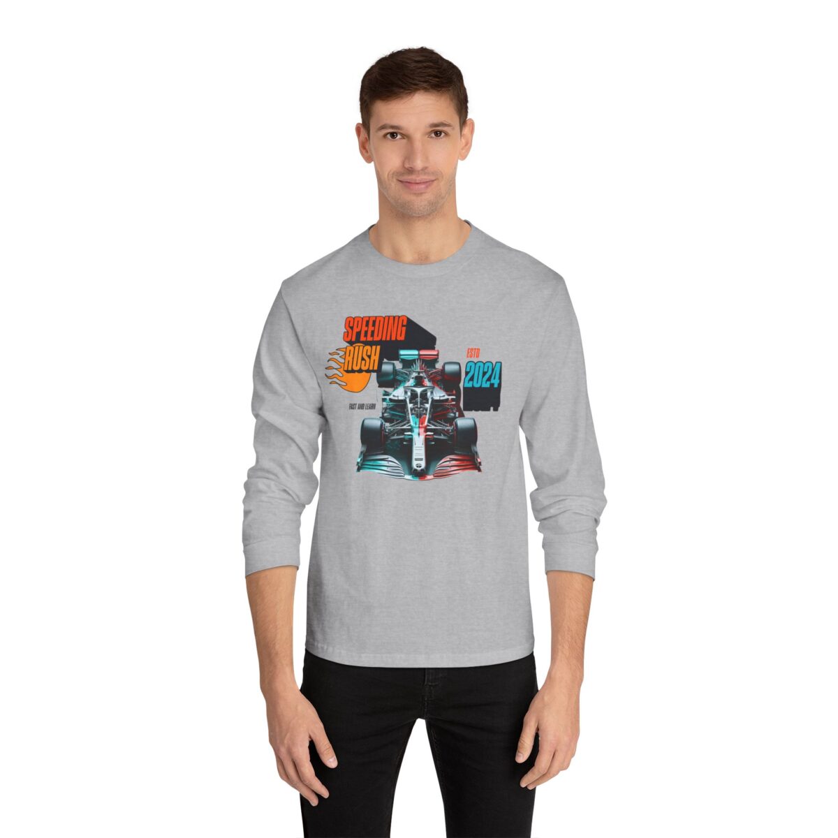 Speeding Rush Unisex Classic Long Sleeve T-Shirt - Image 3