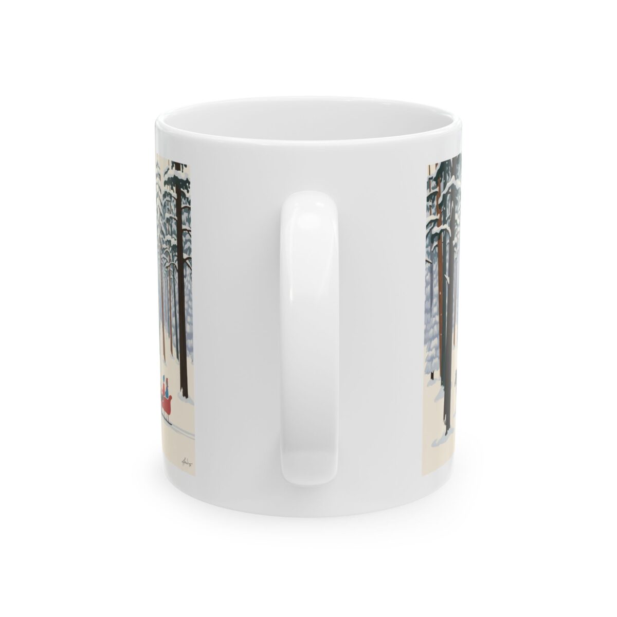 White and frosty Ceramic Mug, (11oz, 15oz) - Image 3