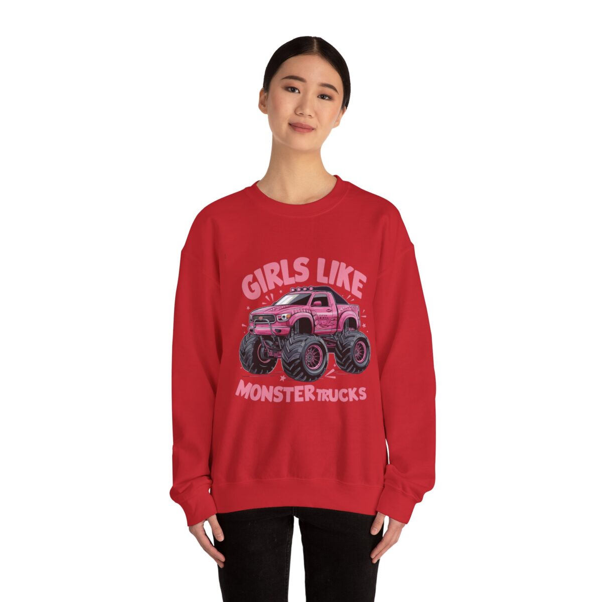 Girls like monster trucks Unisex Heavy Blend™ Crewneck Sweatshirt - Image 36
