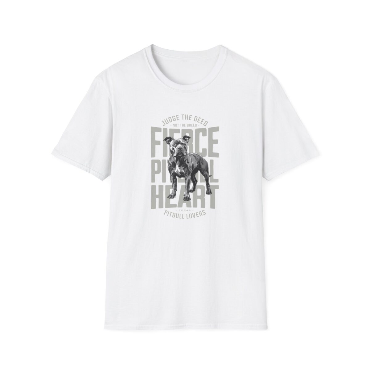 Fierce pitbull heart Unisex Softstyle T-Shirt - Image 5