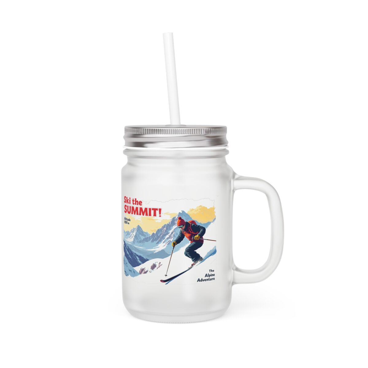 Ski the summit Mason Jar - Image 3