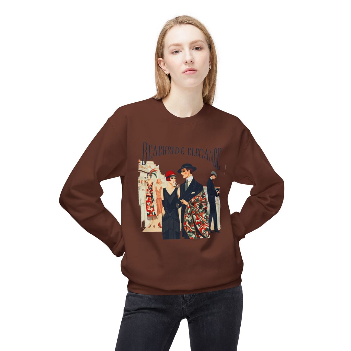 Beachside elegance Unisex Midweight Softstyle Fleece Crewneck Sweatshirt - Image 11
