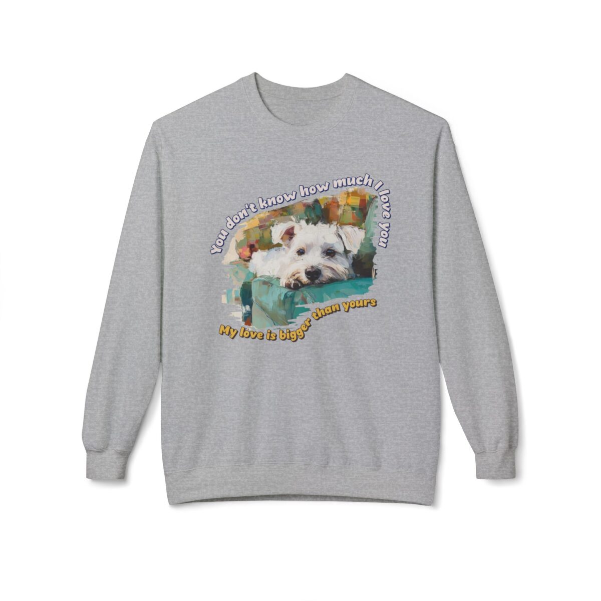 My love is bigger than yours Unisex Midweight Softstyle Fleece Crewneck Sweatshirt - Image 21