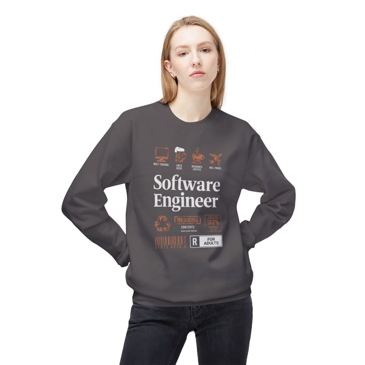 Software Engineer Unisex Midweight Softstyle Fleece Crewneck Sweatshirt - Image 27