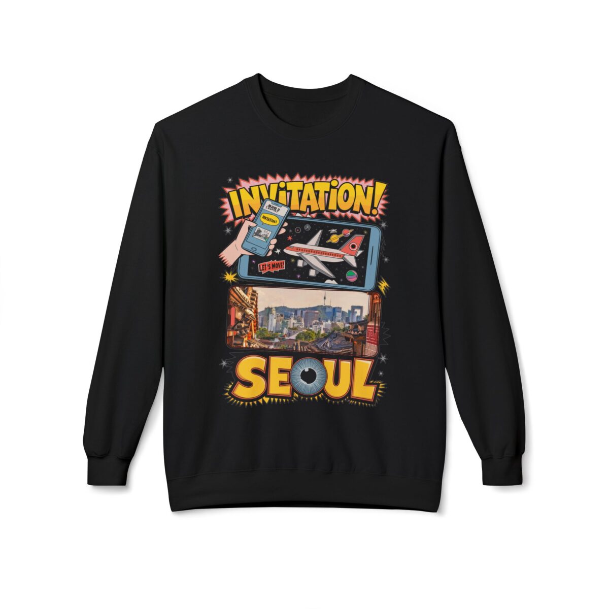 Invitation Seoul Unisex Midweight Softstyle Fleece Crewneck Sweatshirt - Image 9
