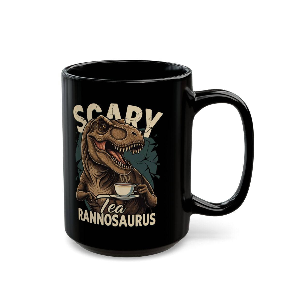 T-rex Black Mug (11oz, 15oz) - Image 6