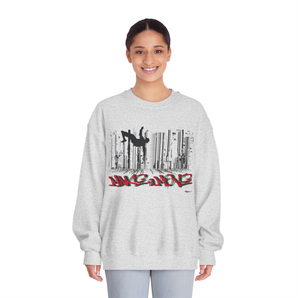 Make a move Unisex DryBlend® Crewneck Sweatshirt - Image 11