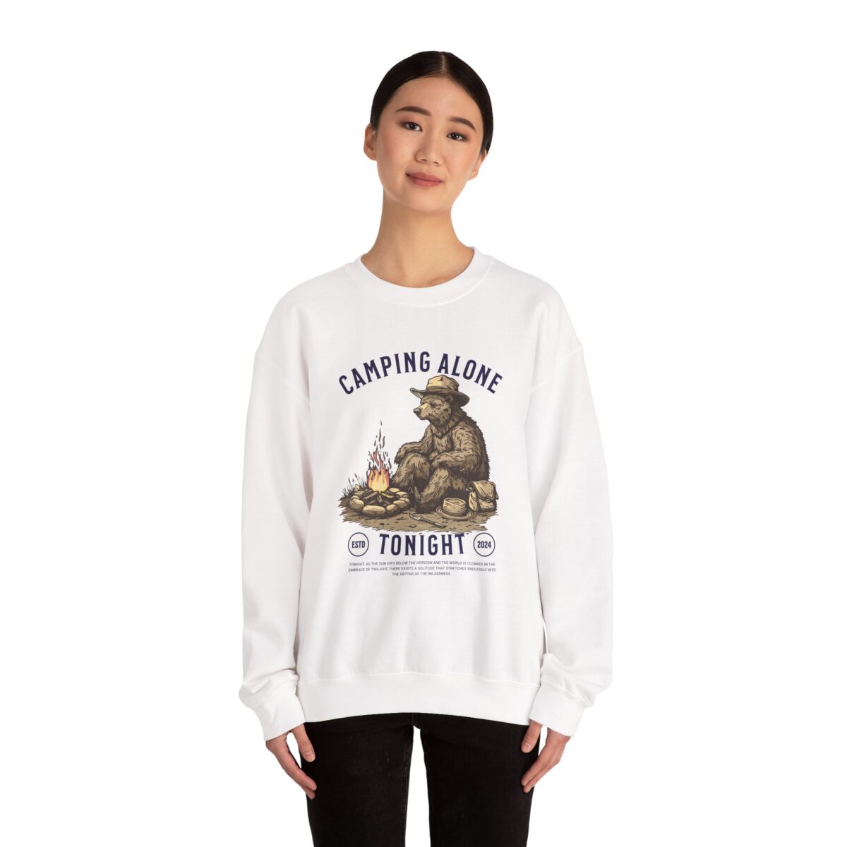 Camping alone Unisex Heavy Blend™ Crewneck Sweatshirt - Image 8