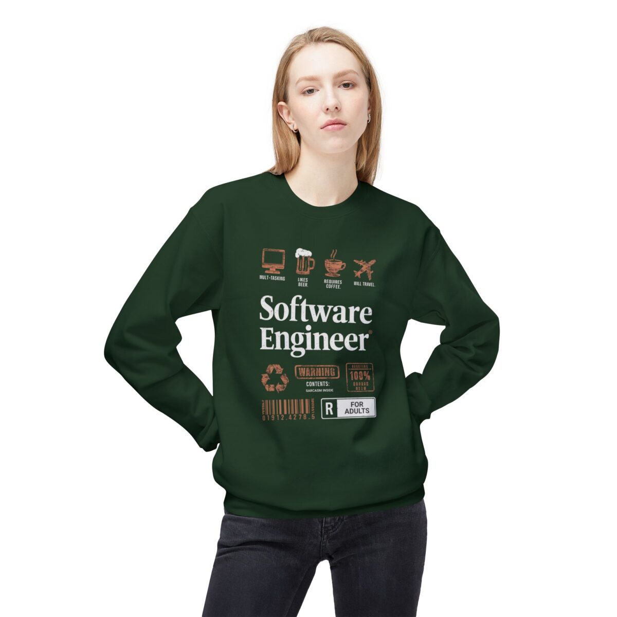 Software Engineer Unisex Midweight Softstyle Fleece Crewneck Sweatshirt - Image 19