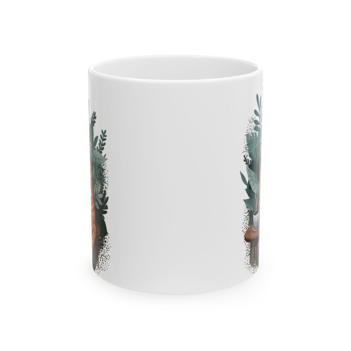 Cat-tle Coffee Time Ceramic Mug, (11oz, 15oz) - Image 2