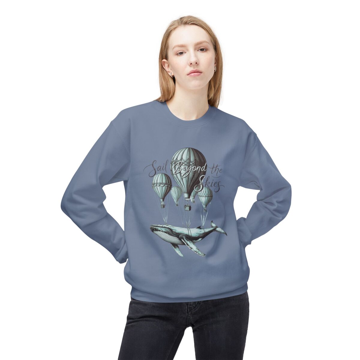 Sail Beyond the Skies Unisex Midweight Softstyle Fleece Crewneck Sweatshirt - Image 15