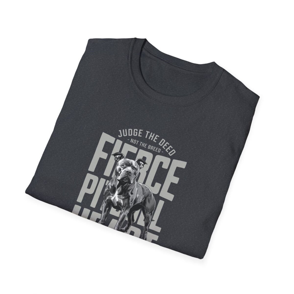 Fierce pitbull heart Unisex Softstyle T-Shirt - Image 20