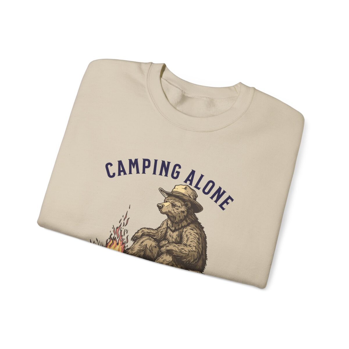 Camping alone Unisex Heavy Blend™ Crewneck Sweatshirt - Image 3