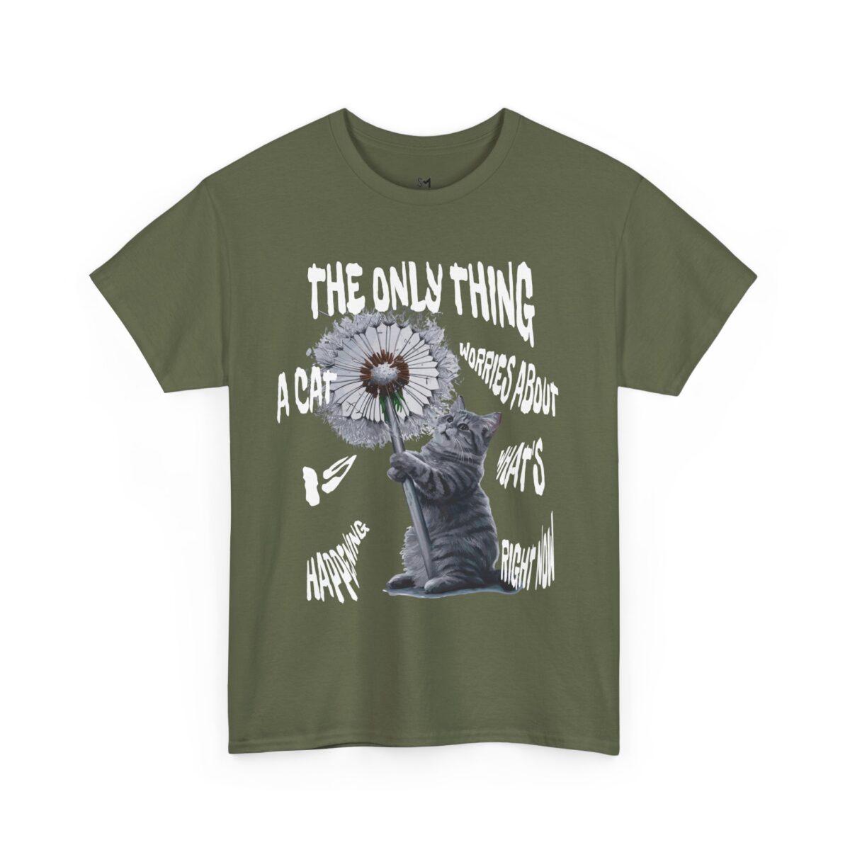 Cat worries Unisex Heavy Cotton Tee - Image 3