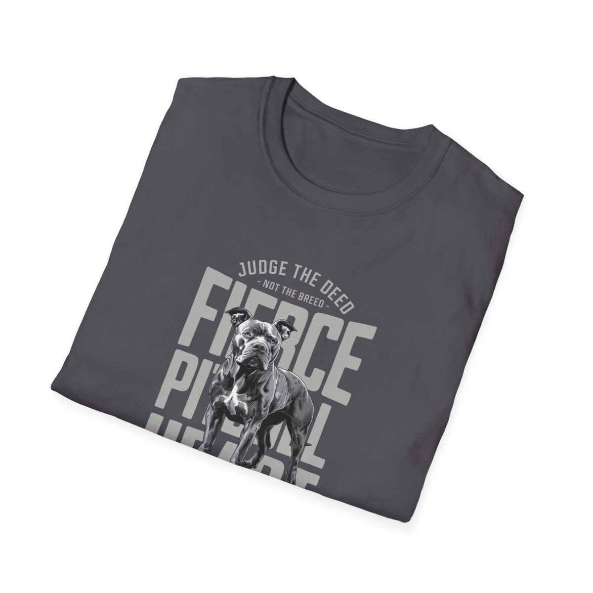 Fierce pitbull heart Unisex Softstyle T-Shirt - Image 4