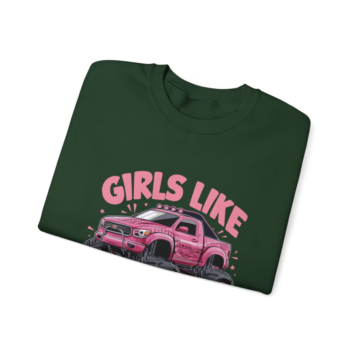 Girls like monster trucks Unisex Heavy Blend™ Crewneck Sweatshirt - Image 23