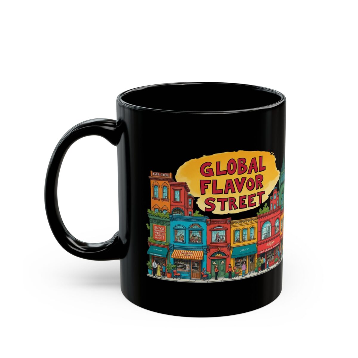 Global flavor street Black Mug (11oz, 15oz) - Image 3