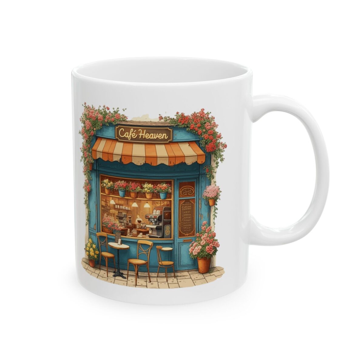 Cafe heaven Ceramic Mug, (11oz, 15oz) - Image 4