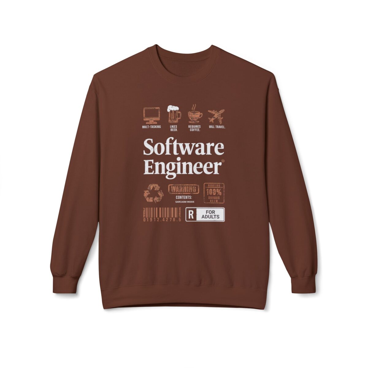 Software Engineer Unisex Midweight Softstyle Fleece Crewneck Sweatshirt - Image 5