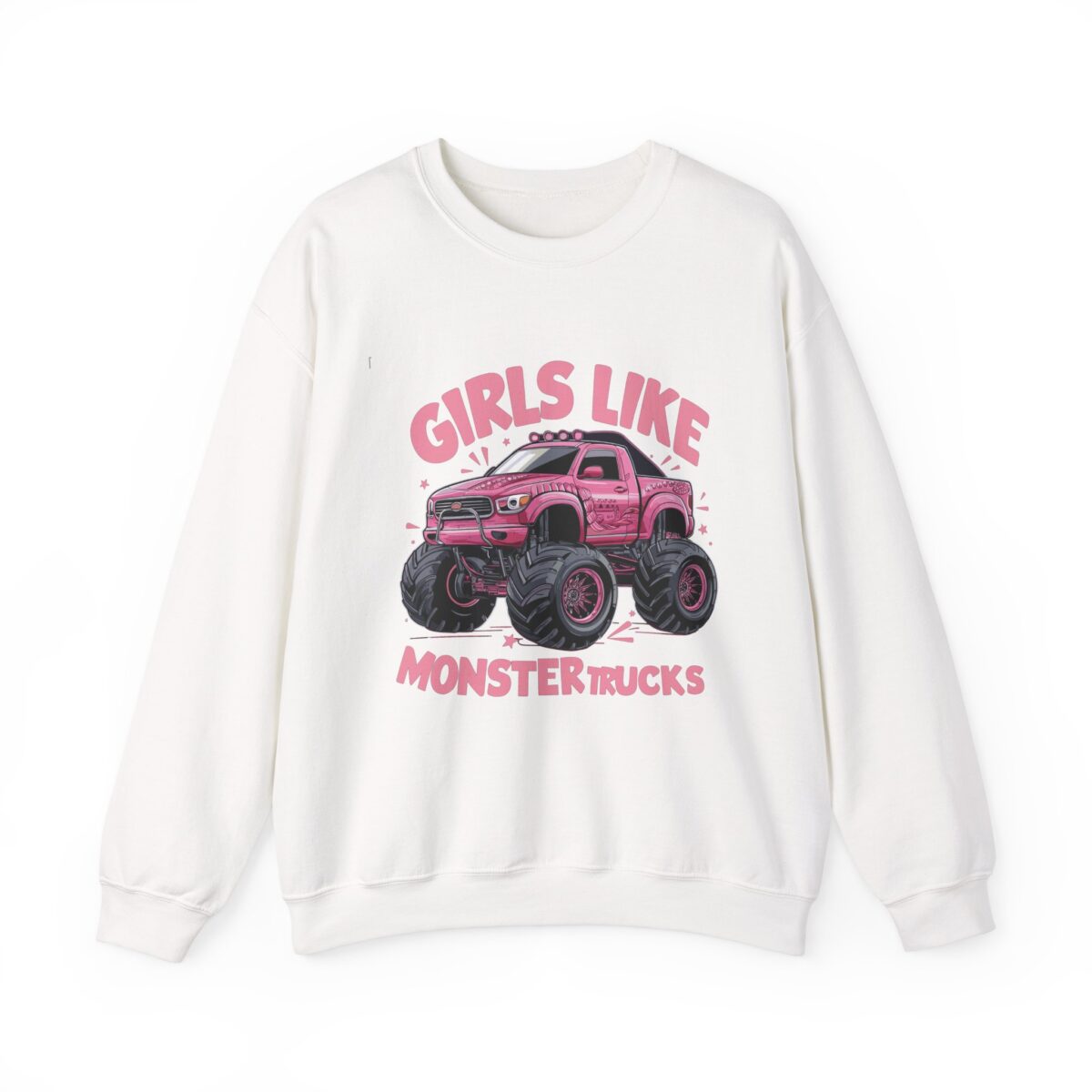 Girls like monster trucks Unisex Heavy Blend™ Crewneck Sweatshirt - Image 5