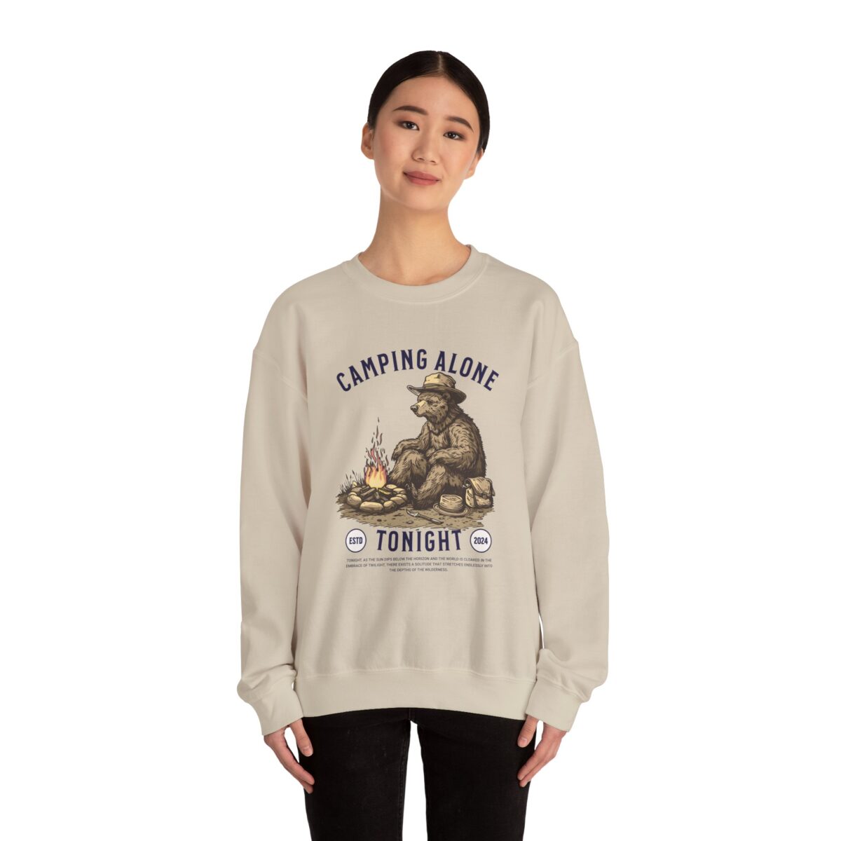 Camping alone Unisex Heavy Blend™ Crewneck Sweatshirt - Image 4