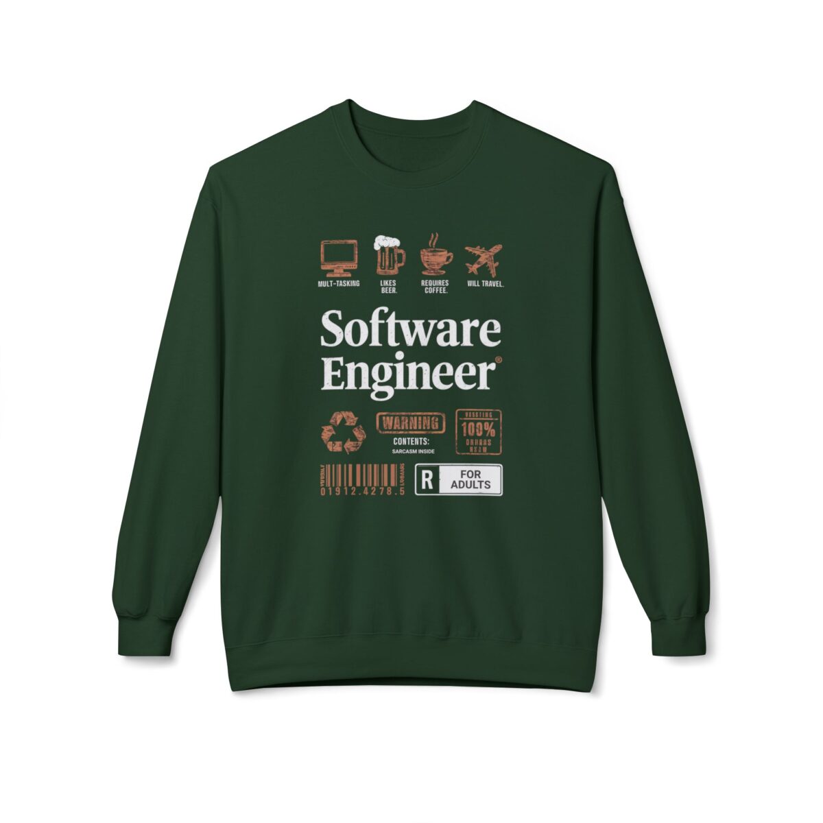 Software Engineer Unisex Midweight Softstyle Fleece Crewneck Sweatshirt - Image 17
