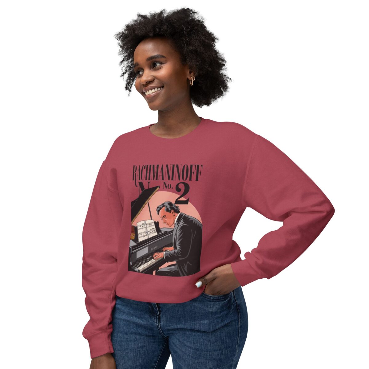 Rachmaninoff No. 2 Unisex Lightweight Crewneck Sweatshirt - Image 3