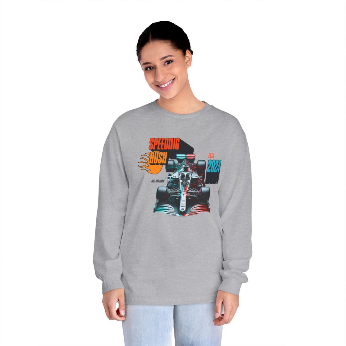 Speeding Rush Unisex Classic Long Sleeve T-Shirt - Image 4