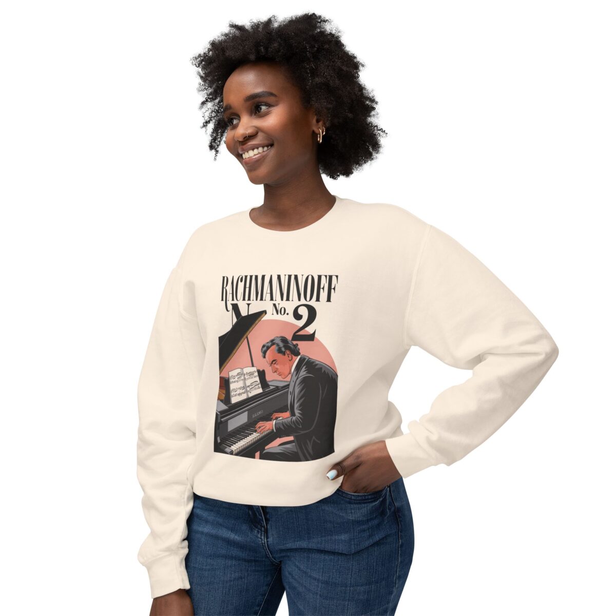 Rachmaninoff No. 2 Unisex Lightweight Crewneck Sweatshirt - Image 11