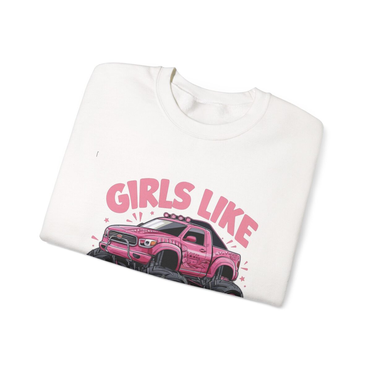 Girls like monster trucks Unisex Heavy Blend™ Crewneck Sweatshirt - Image 7