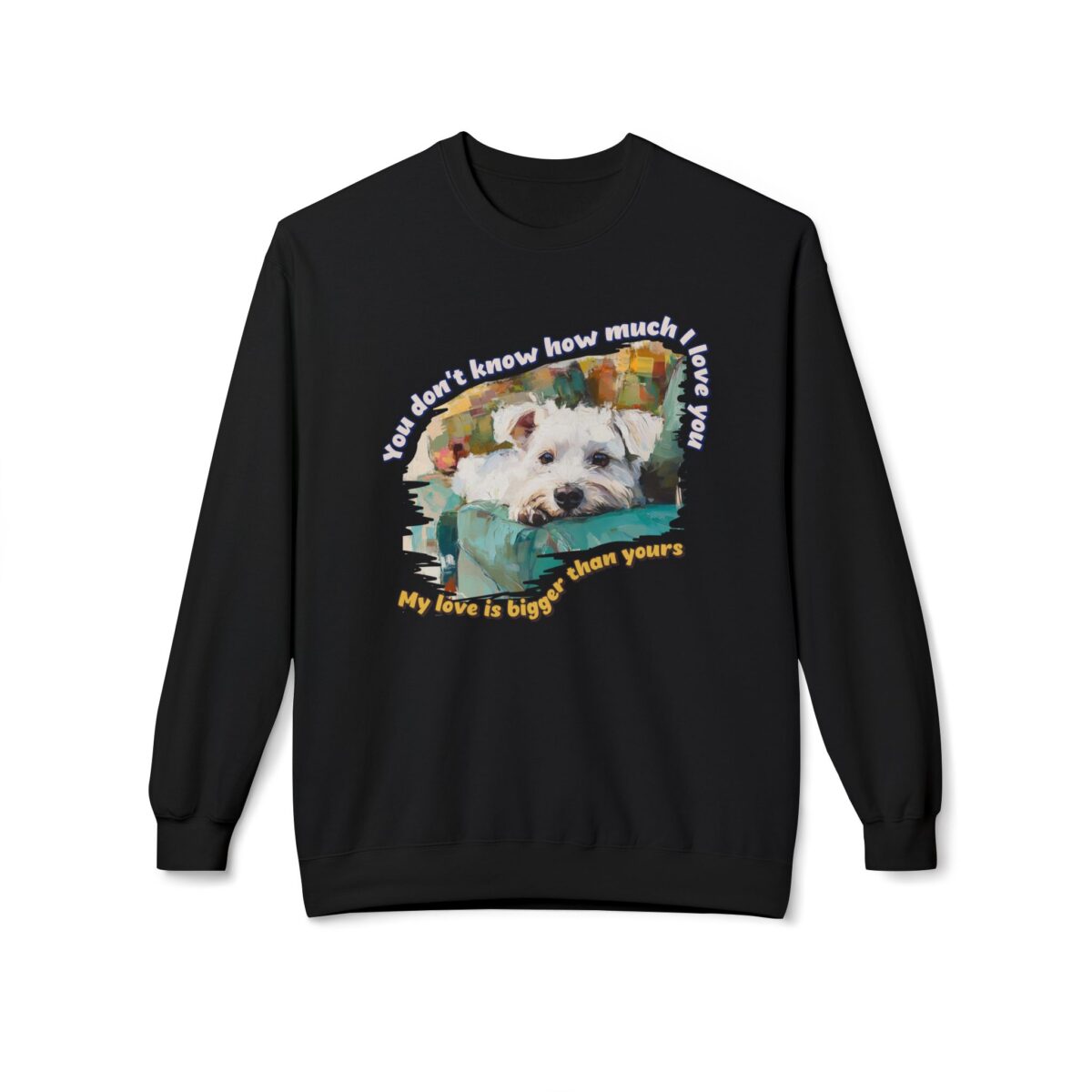 My love is bigger than yours Unisex Midweight Softstyle Fleece Crewneck Sweatshirt - Image 13