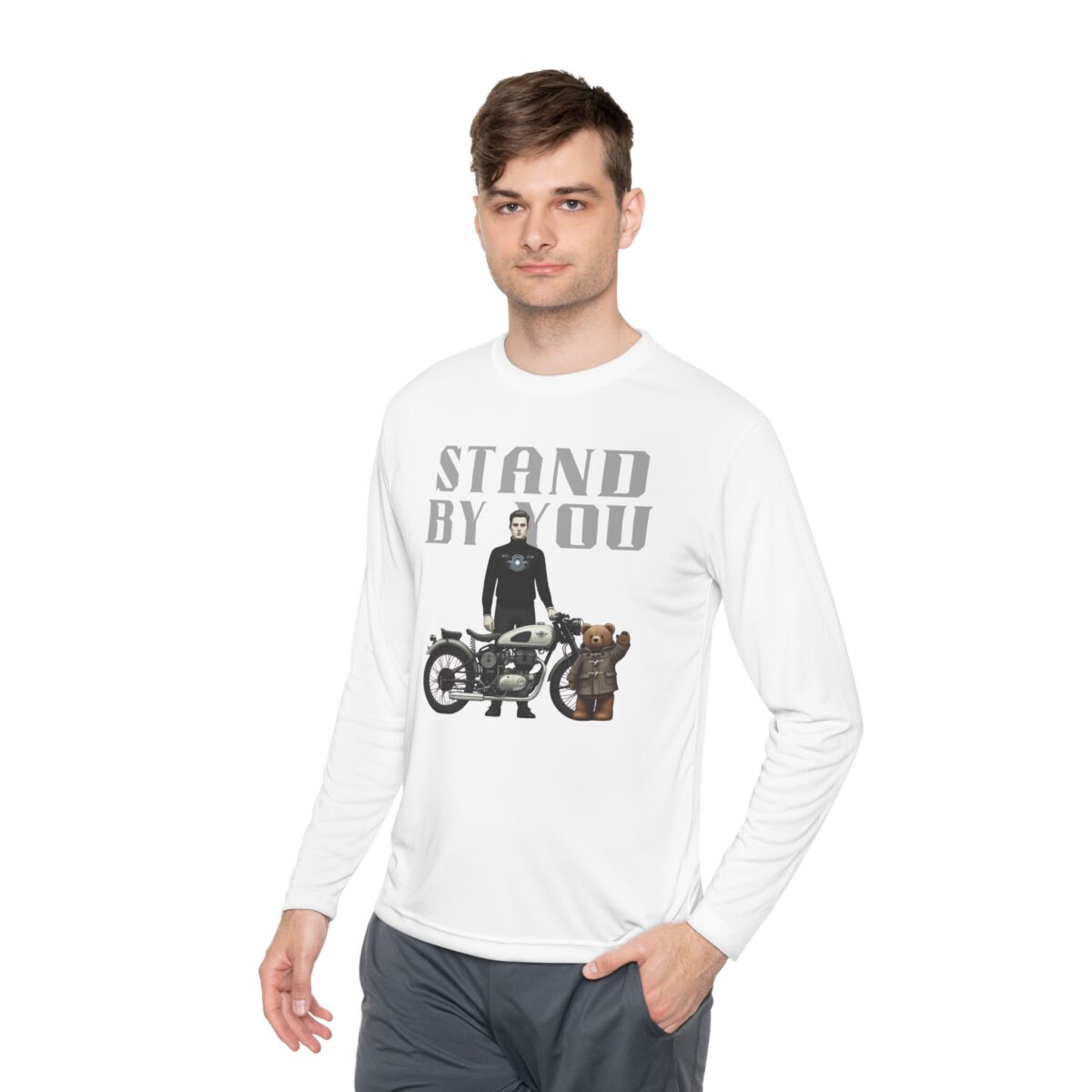 Stand by you Unisex Lightweight Long Sleeve Tee - Image 7