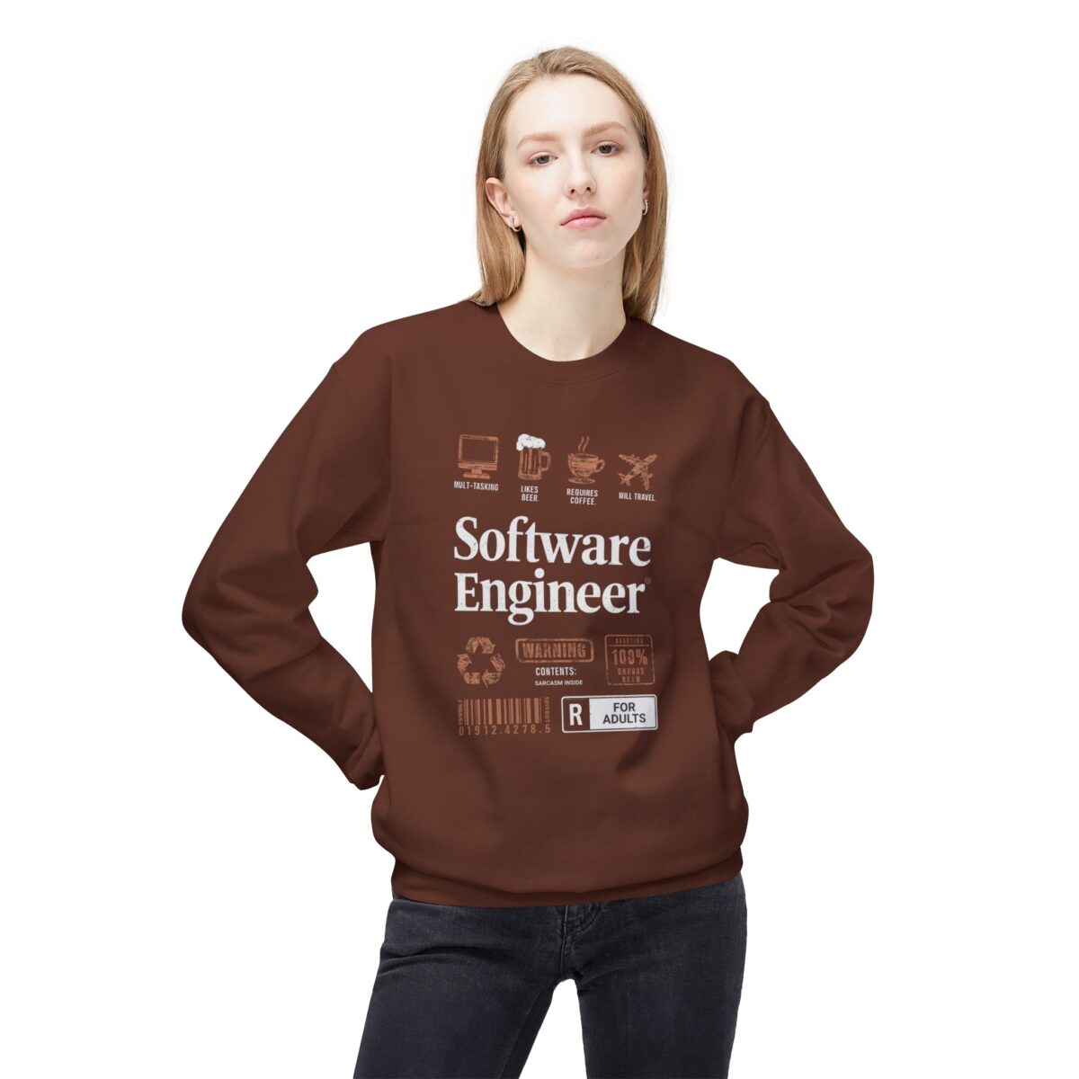 Software Engineer Unisex Midweight Softstyle Fleece Crewneck Sweatshirt - Image 7