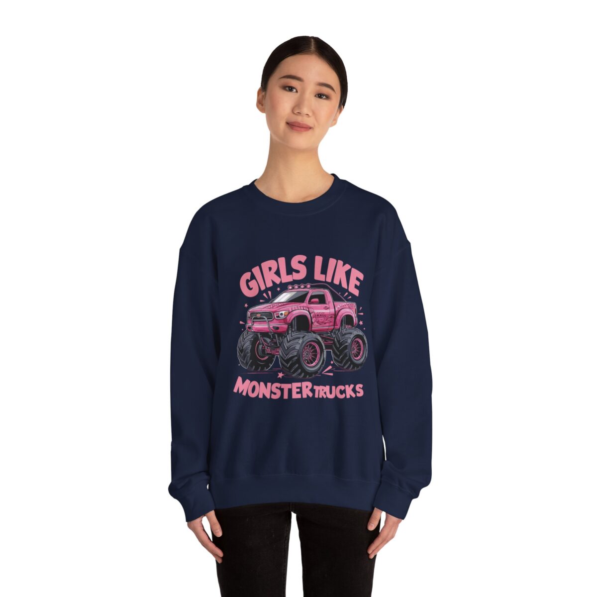 Girls like monster trucks Unisex Heavy Blend™ Crewneck Sweatshirt - Image 32