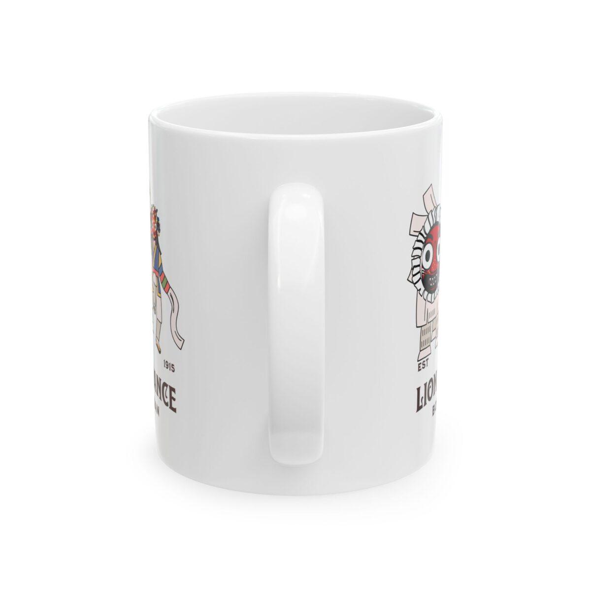 Lion dance Ceramic Mug, (11oz, 15oz) - Image 3