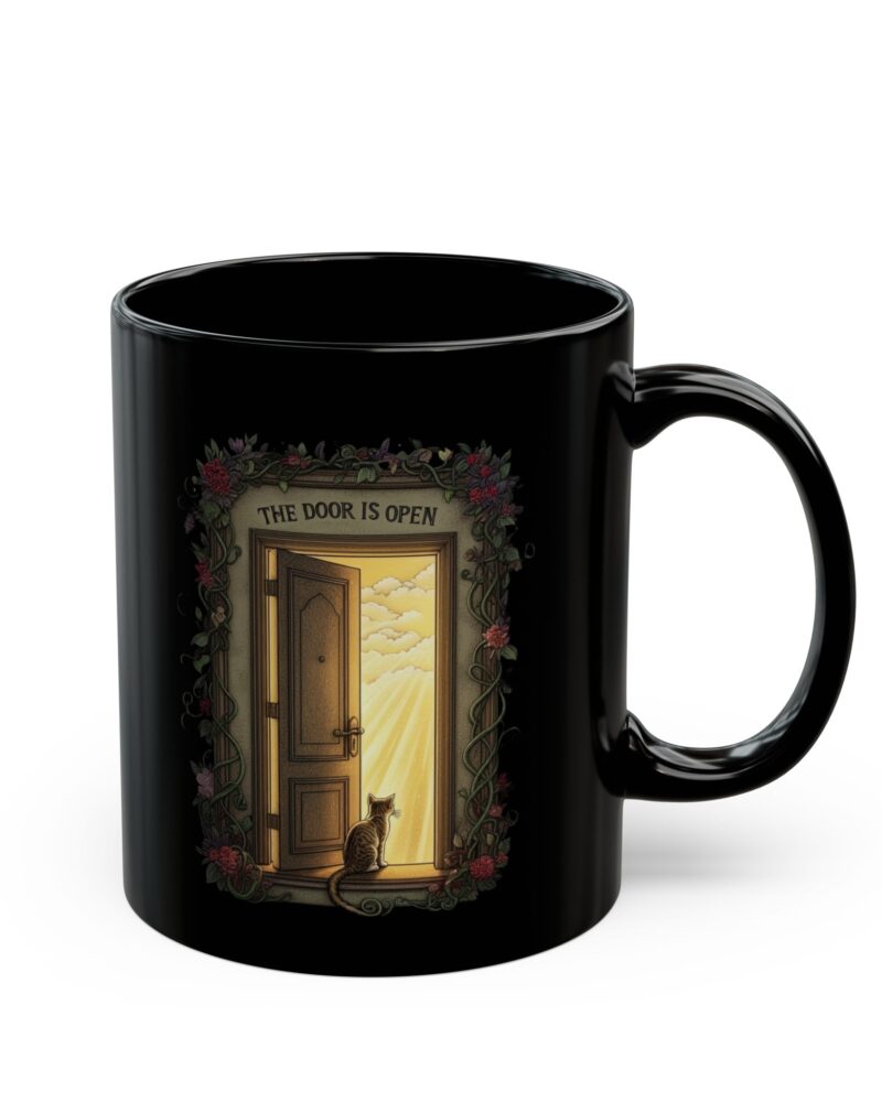 The door is open Black Mug (11oz, 15oz)