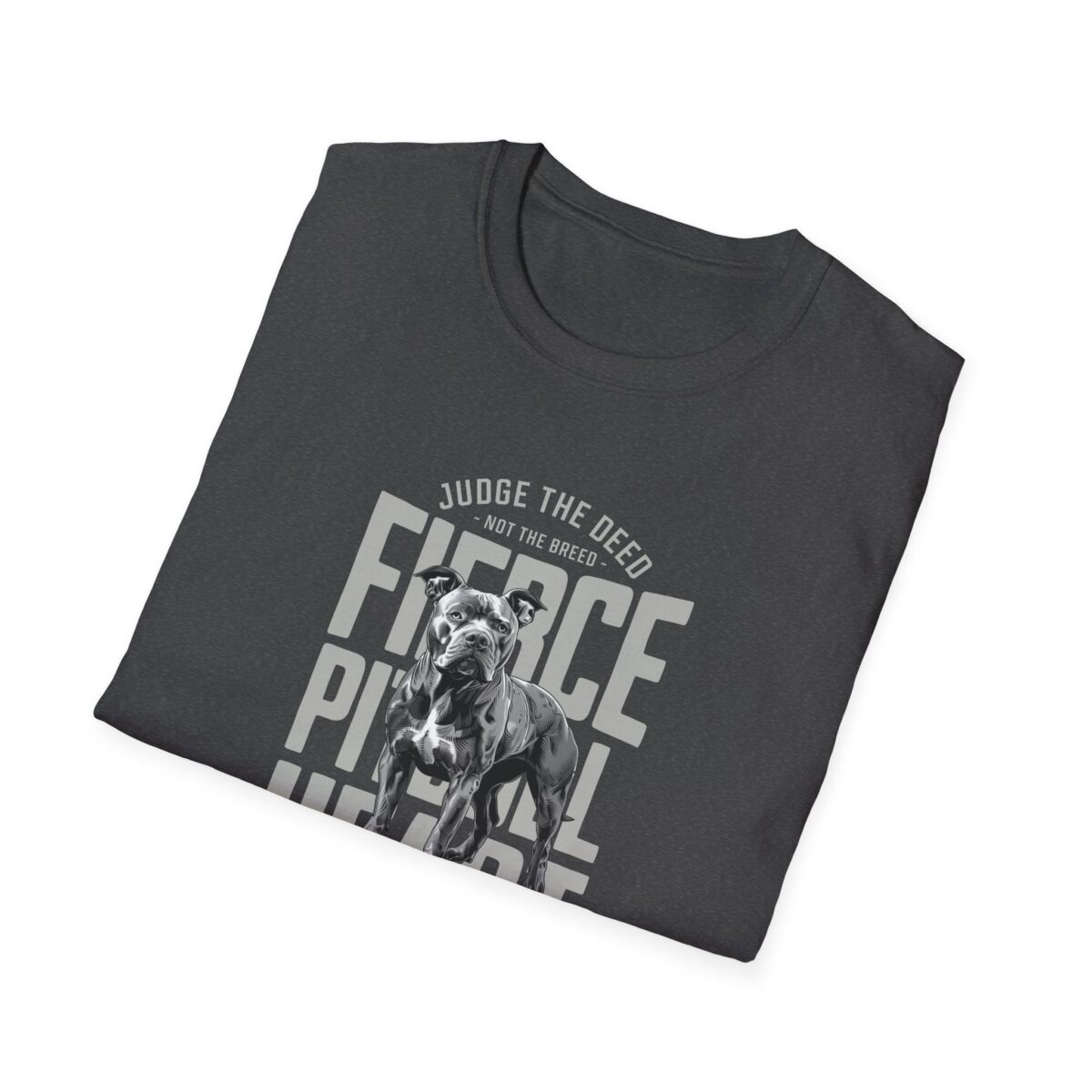 Fierce pitbull heart Unisex Softstyle T-Shirt - Image 16
