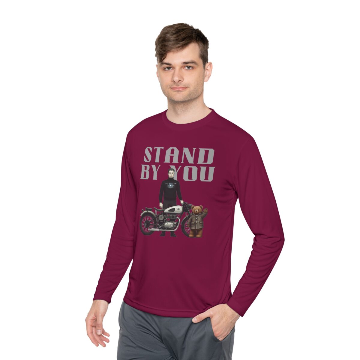 Stand by you Unisex Lightweight Long Sleeve Tee - Image 35